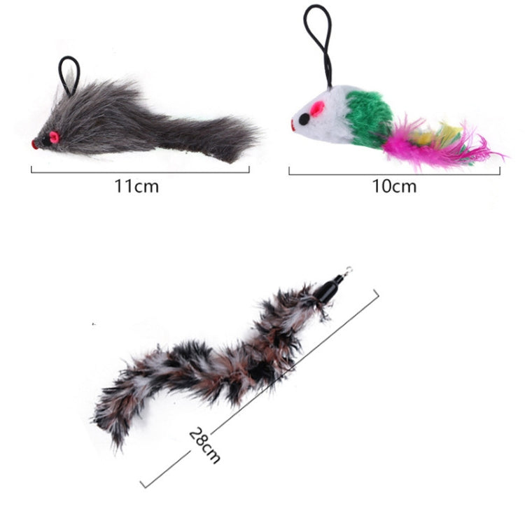 Handheld Adsorption Steel Wire Cat Teaser Stick Pet Toy, Random Color Delivery