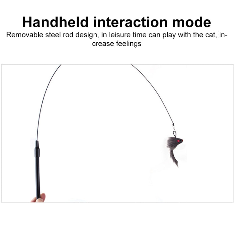 Handheld Adsorption Steel Wire Cat Teaser Stick Pet Toy, Random Color Delivery