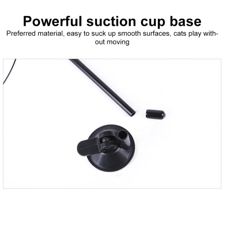 Handheld Adsorption Steel Wire Cat Teaser Stick Pet Toy, Random Color Delivery