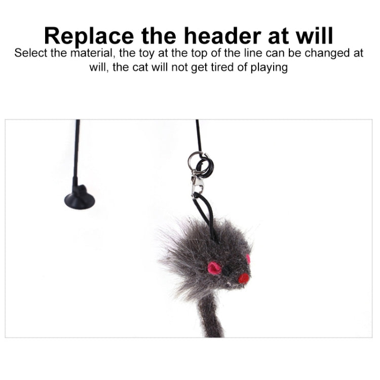Handheld Adsorption Steel Wire Cat Teaser Stick Pet Toy, Random Color Delivery