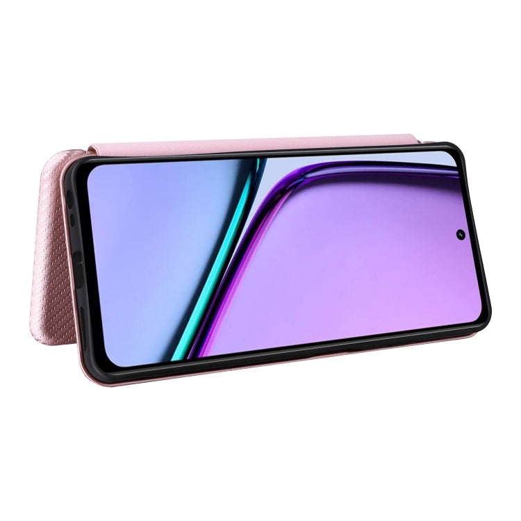 For Realme C67 4G Carbon Fiber Texture Flip Leather Phone Case