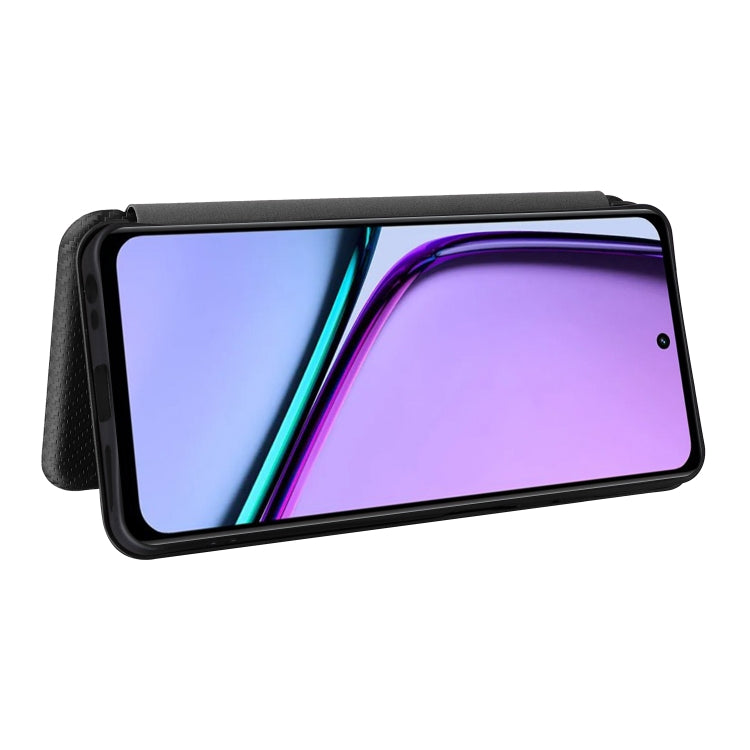 For Realme C67 4G Carbon Fiber Texture Flip Leather Phone Case