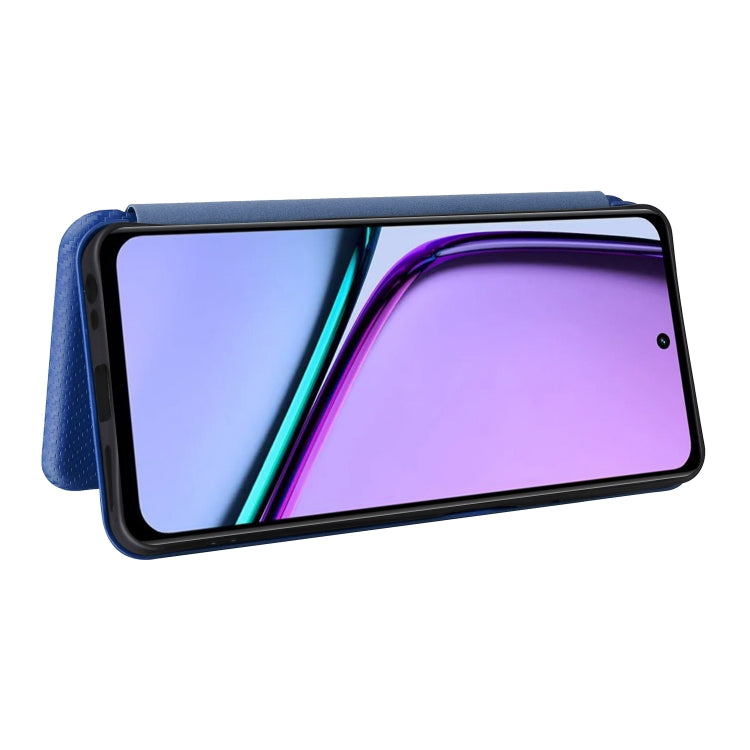 For Realme C67 4G Carbon Fiber Texture Flip Leather Phone Case