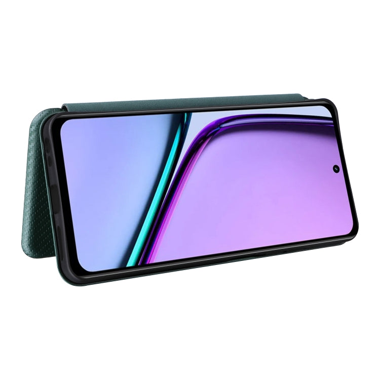 For Realme C67 4G Carbon Fiber Texture Flip Leather Phone Case