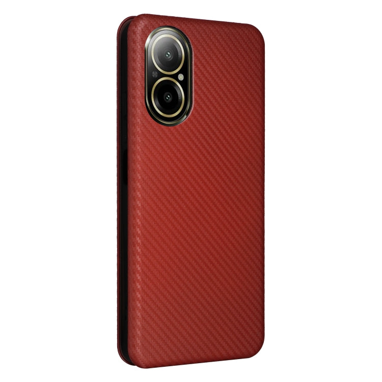 For Realme C67 4G Carbon Fiber Texture Flip Leather Phone Case