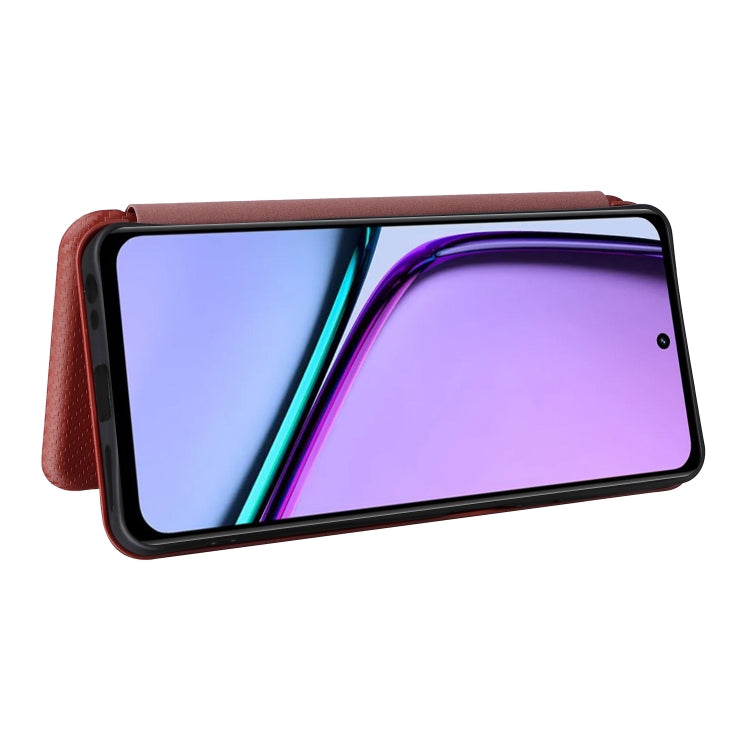 For Realme C67 4G Carbon Fiber Texture Flip Leather Phone Case