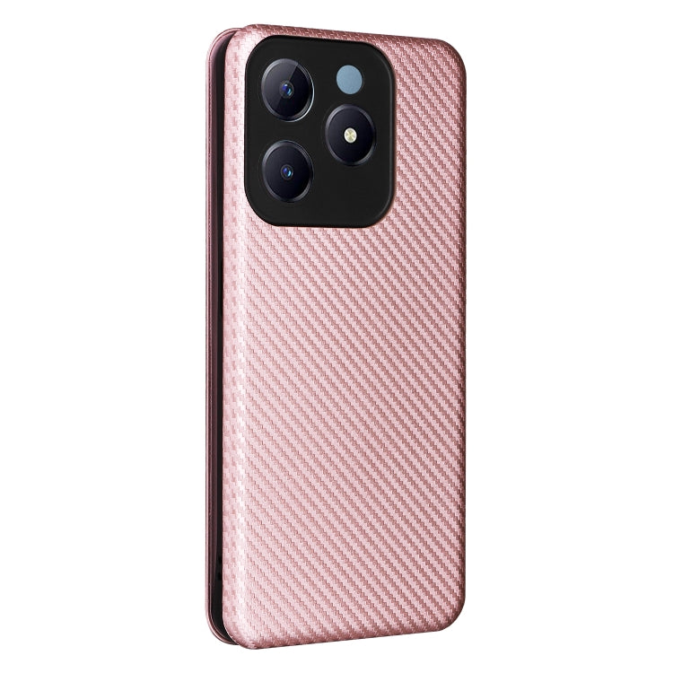 For Realme C61 / C63 Carbon Fiber Texture Flip Leather Phone Case