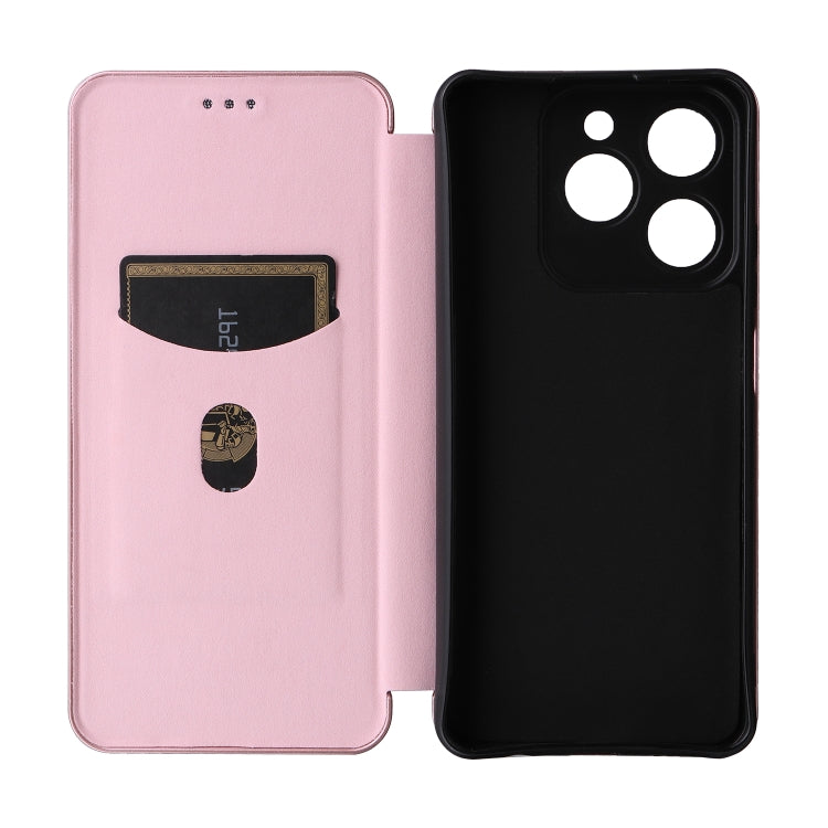 For Realme C61 / C63 Carbon Fiber Texture Flip Leather Phone Case