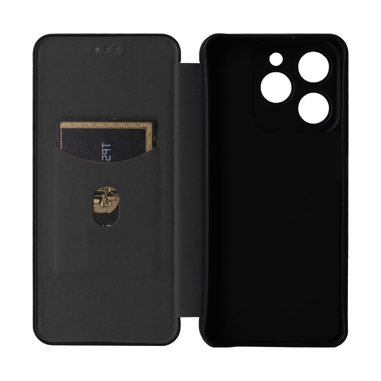 For Realme C61 / C63 Carbon Fiber Texture Flip Leather Phone Case