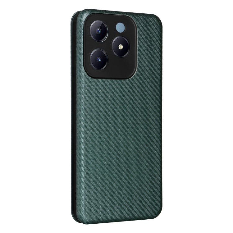 For Realme C61 / C63 Carbon Fiber Texture Flip Leather Phone Case