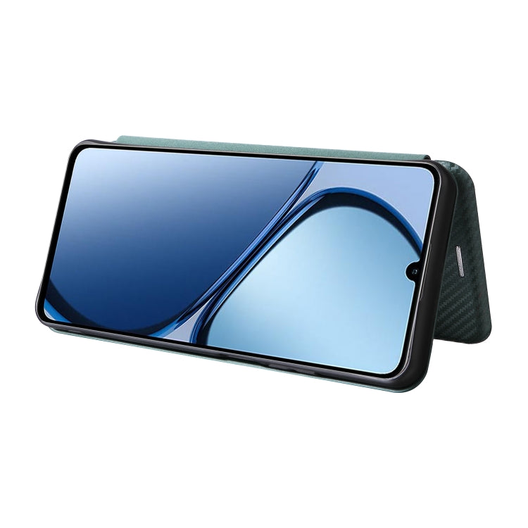 For Realme C61 / C63 Carbon Fiber Texture Flip Leather Phone Case