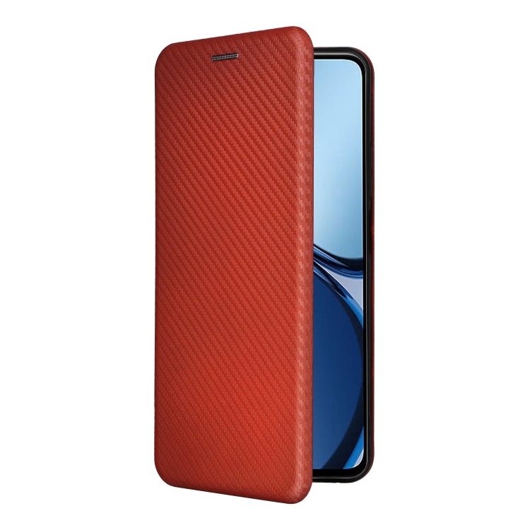 For Realme C61 / C63 Carbon Fiber Texture Flip Leather Phone Case