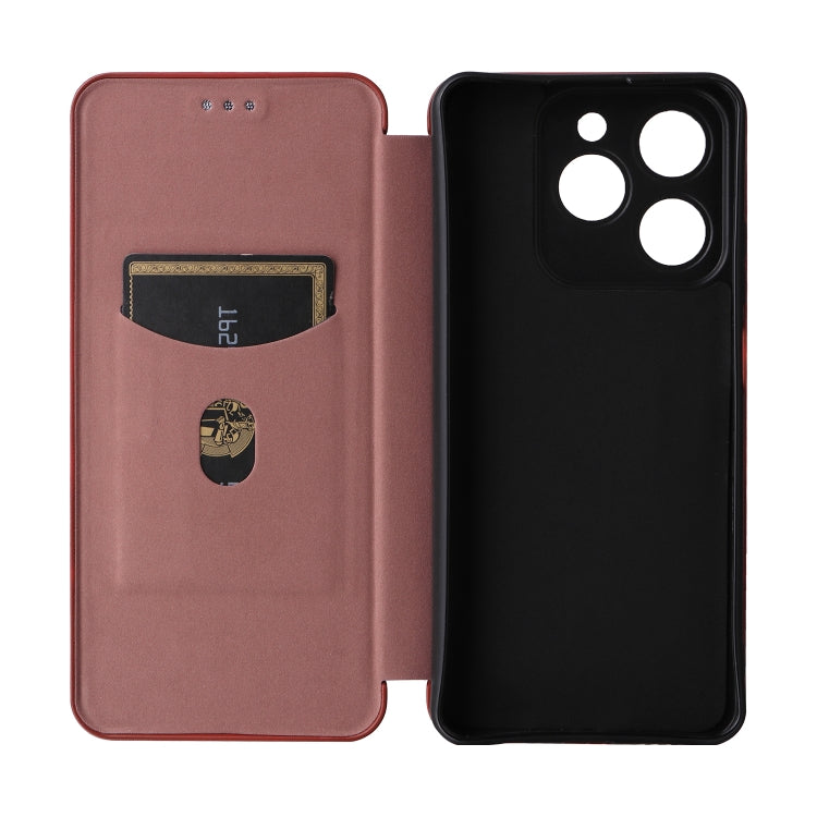 For Realme C61 / C63 Carbon Fiber Texture Flip Leather Phone Case