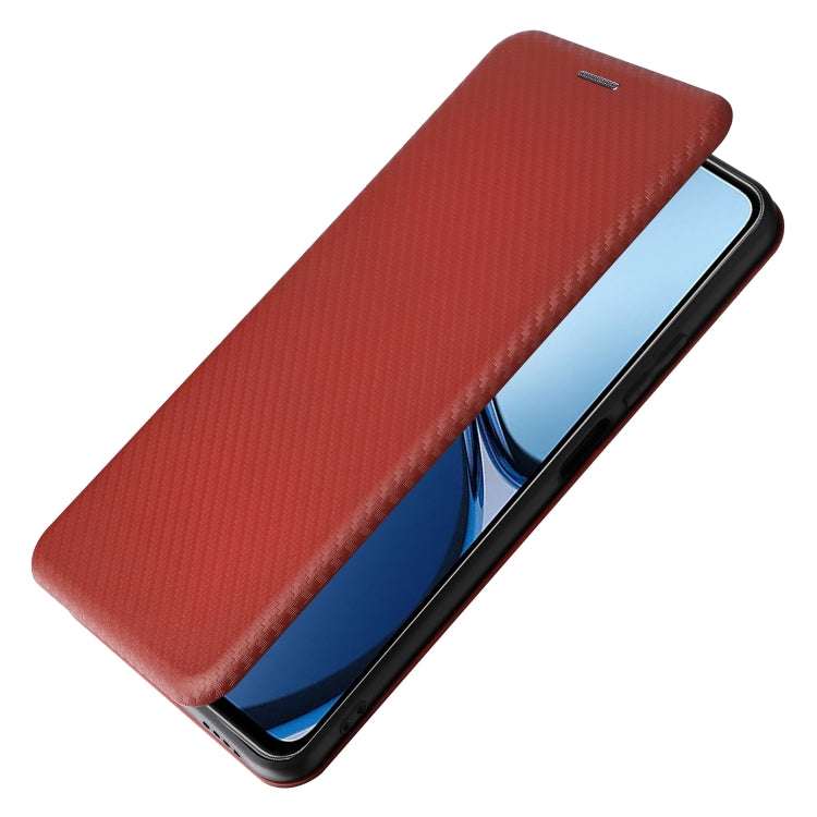 For Realme C61 / C63 Carbon Fiber Texture Flip Leather Phone Case