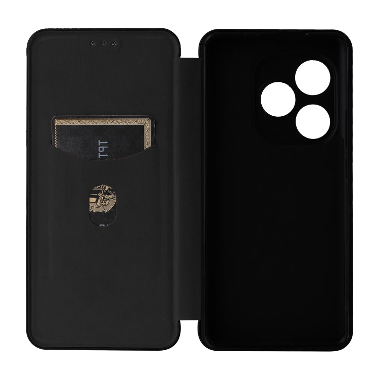 For Realme GT 6 / GT 6T Carbon Fiber Texture Flip Leather Phone Case