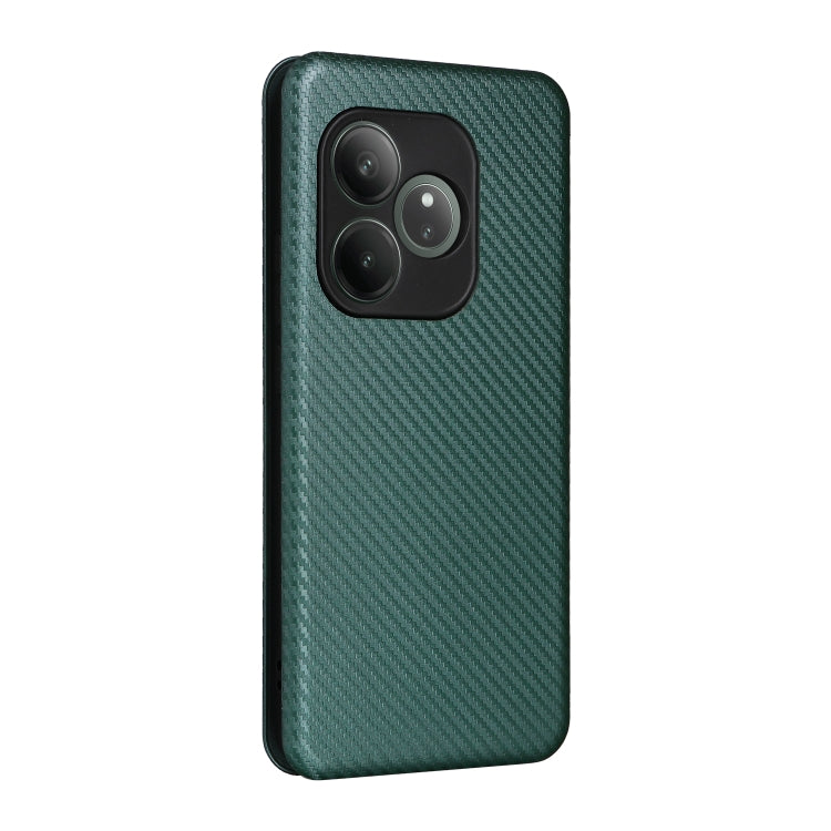 For Realme GT 6 / GT 6T Carbon Fiber Texture Flip Leather Phone Case