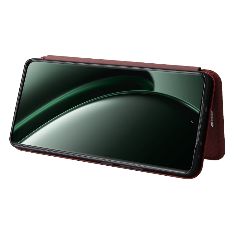 For Realme GT 6 / GT 6T Carbon Fiber Texture Flip Leather Phone Case