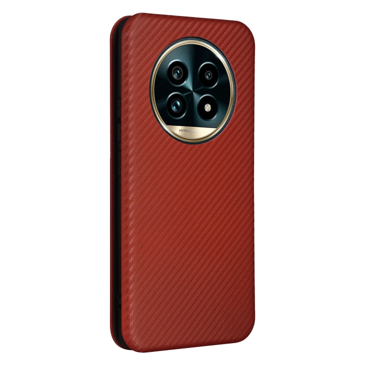 For Realme 13 Pro / 13 Pro+ Carbon Fiber Texture Flip Leather Phone Case