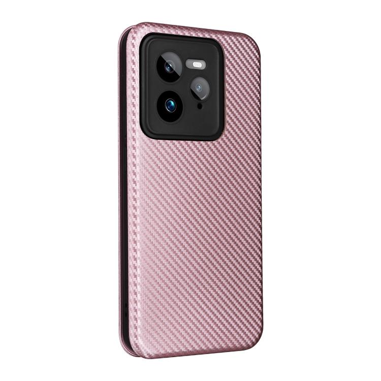 For Realme CT7 Pro Carbon Fiber Texture Flip Leather Phone Case