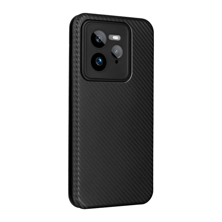 For Realme CT7 Pro Carbon Fiber Texture Flip Leather Phone Case
