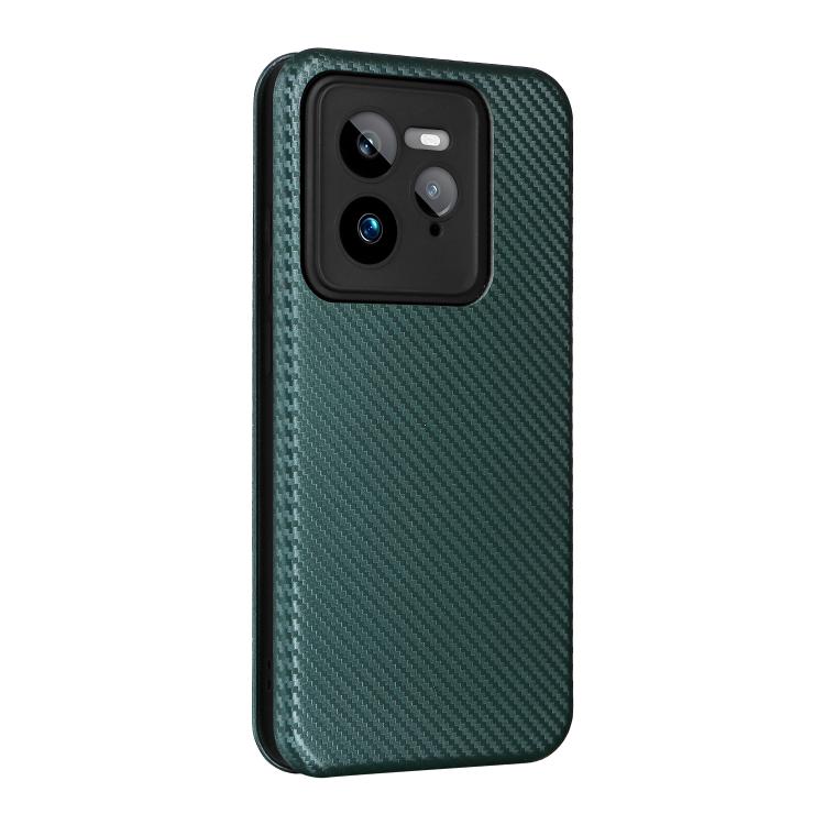 For Realme CT7 Pro Carbon Fiber Texture Flip Leather Phone Case