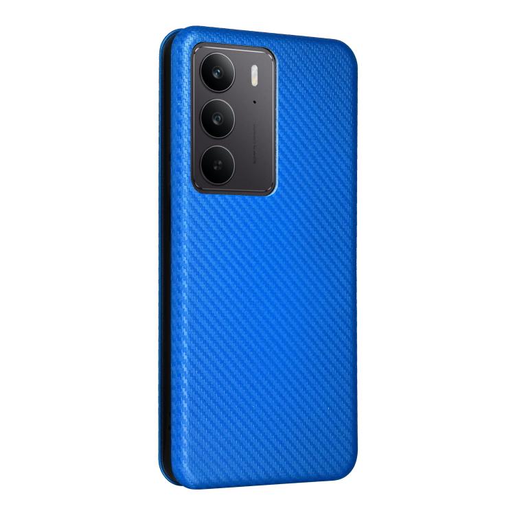 For Realme C75 4G Carbon Fiber Texture Flip Leather Phone Case