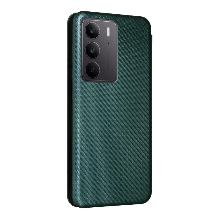 For Realme C75 4G Carbon Fiber Texture Flip Leather Phone Case
