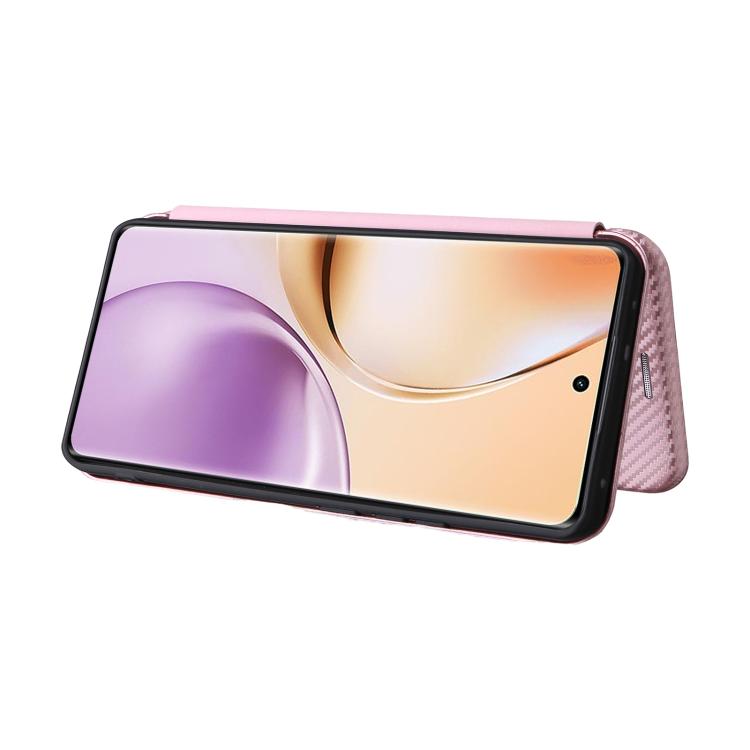 For Realme 14 Pro 5G Global Carbon Fiber Texture Flip Leather Phone Case