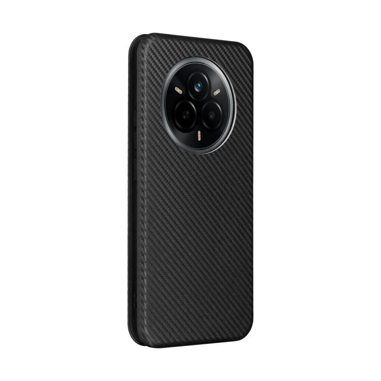 For Realme 14 Pro 5G Global Carbon Fiber Texture Flip Leather Phone Case