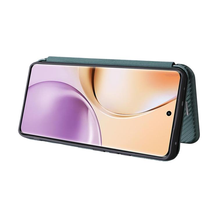 For Realme 14 Pro 5G Global Carbon Fiber Texture Flip Leather Phone Case