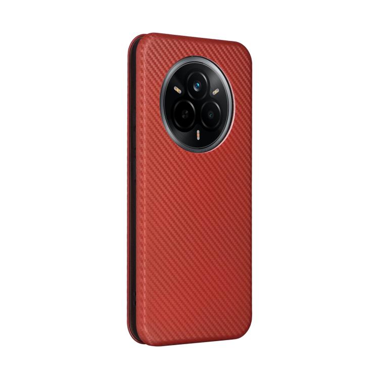 For Realme 14 Pro 5G Global Carbon Fiber Texture Flip Leather Phone Case