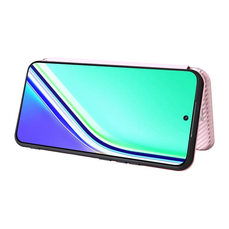 For Realme P3 Pro 5G Carbon Fiber Texture Flip Leather Phone Case