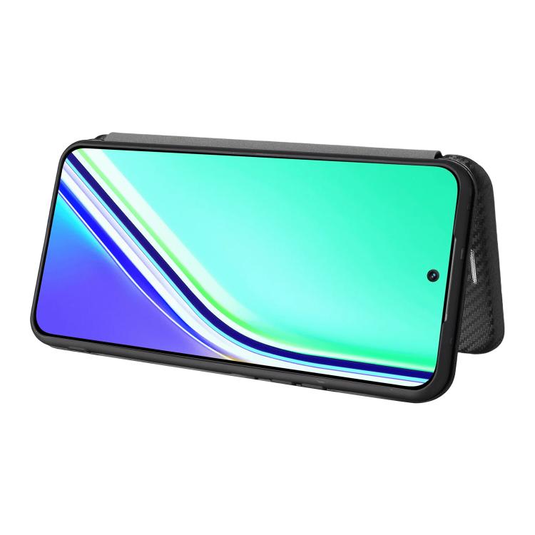 For Realme P3 Pro 5G Carbon Fiber Texture Flip Leather Phone Case