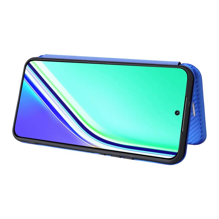For Realme P3 Pro 5G Carbon Fiber Texture Flip Leather Phone Case