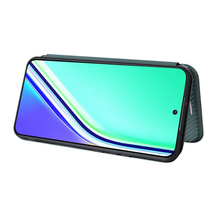 For Realme P3 Pro 5G Carbon Fiber Texture Flip Leather Phone Case