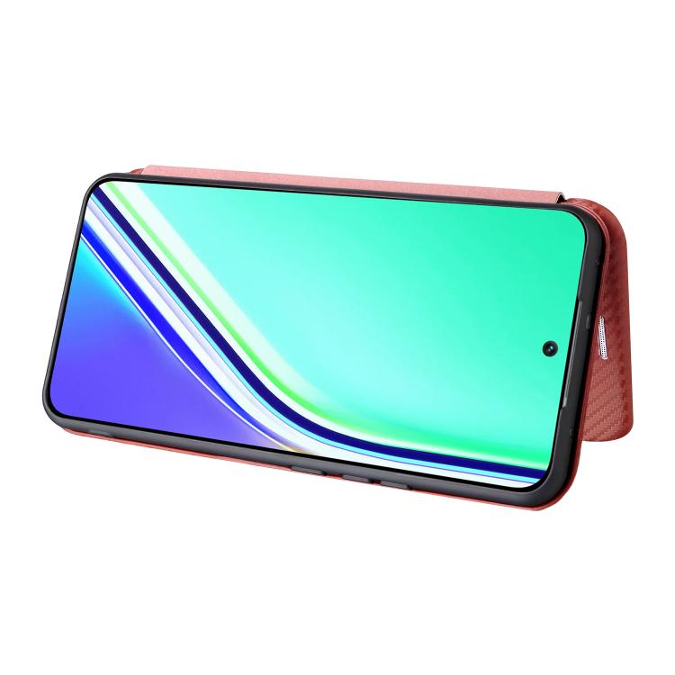 For Realme P3 Pro 5G Carbon Fiber Texture Flip Leather Phone Case