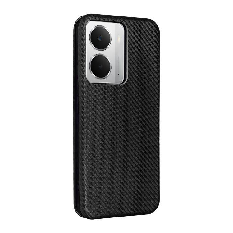 For Realme 14 5G Global Carbon Fiber Texture Flip Leather Phone Case