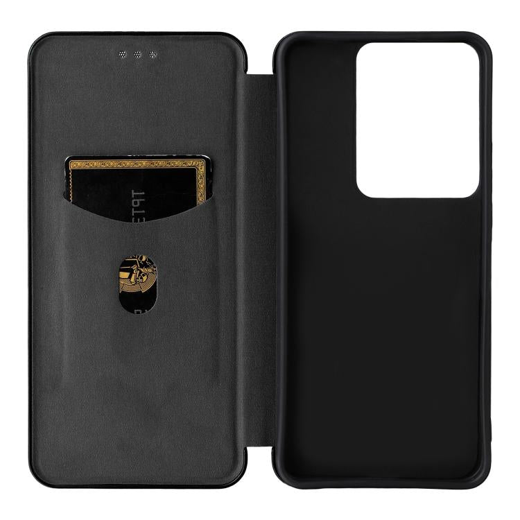 For Realme 14 5G Global Carbon Fiber Texture Flip Leather Phone Case
