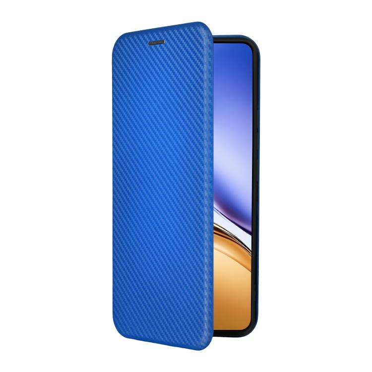 For Realme 14 5G Global Carbon Fiber Texture Flip Leather Phone Case