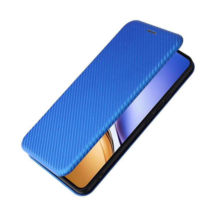 For Realme 14 5G Global Carbon Fiber Texture Flip Leather Phone Case