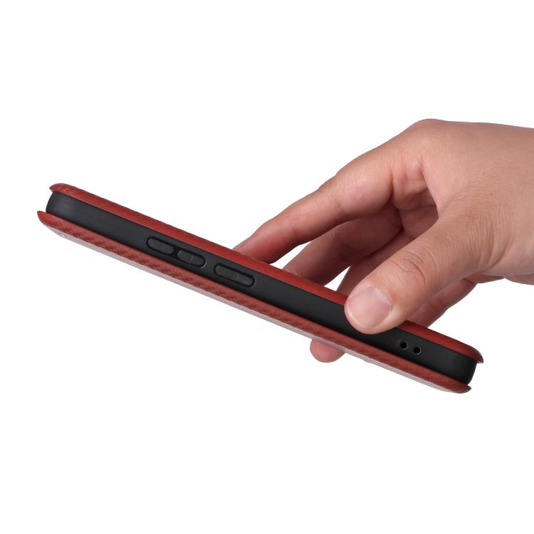 For Realme 14 5G Global Carbon Fiber Texture Flip Leather Phone Case