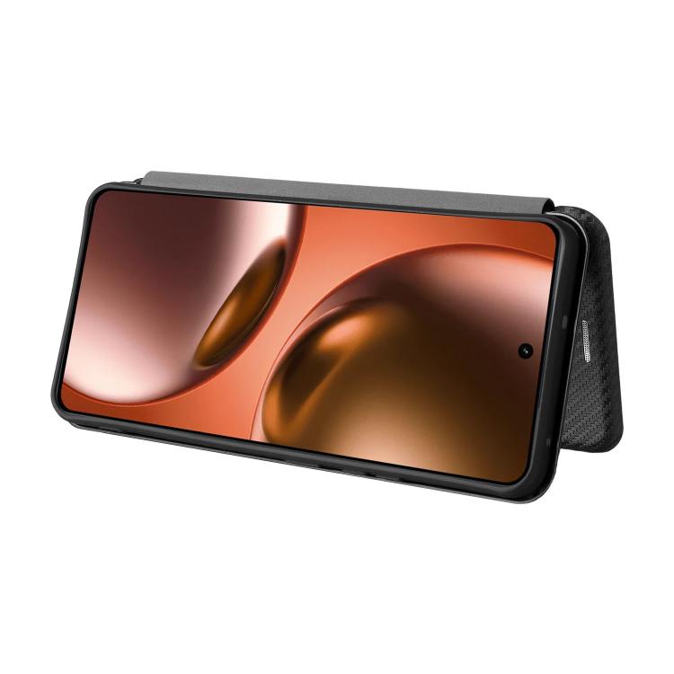 For Realme Neo7x 5G Carbon Fiber Texture Flip Leather Phone Case