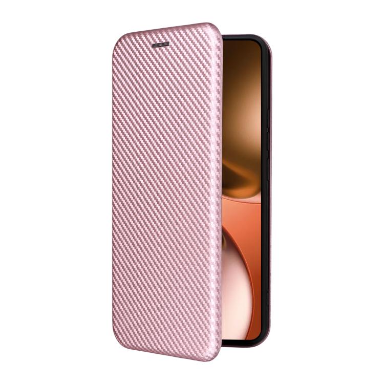 For Realme GT 7 Global Carbon Fiber Texture Flip Leather Phone Case