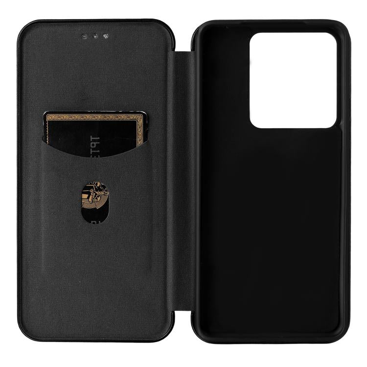For Realme GT 7 Global Carbon Fiber Texture Flip Leather Phone Case