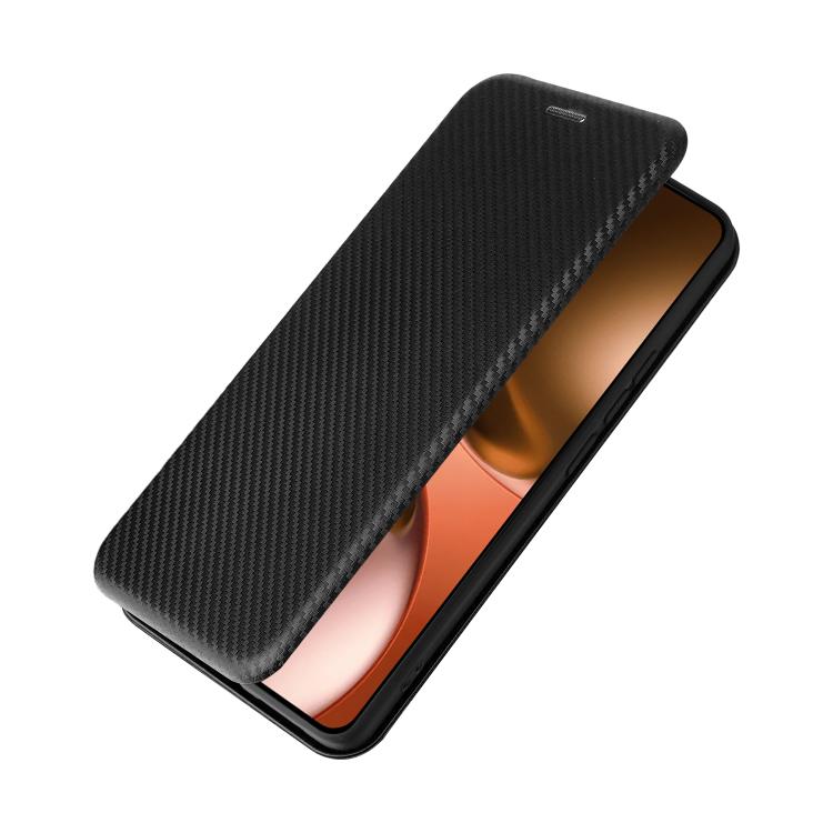 For Realme GT 7 Global Carbon Fiber Texture Flip Leather Phone Case