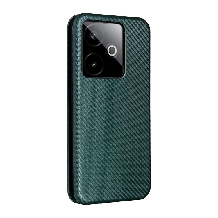 For Realme GT 7 Global Carbon Fiber Texture Flip Leather Phone Case
