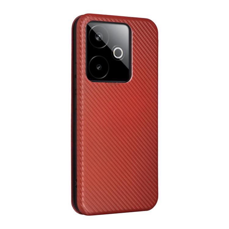 For Realme GT 7 Global Carbon Fiber Texture Flip Leather Phone Case