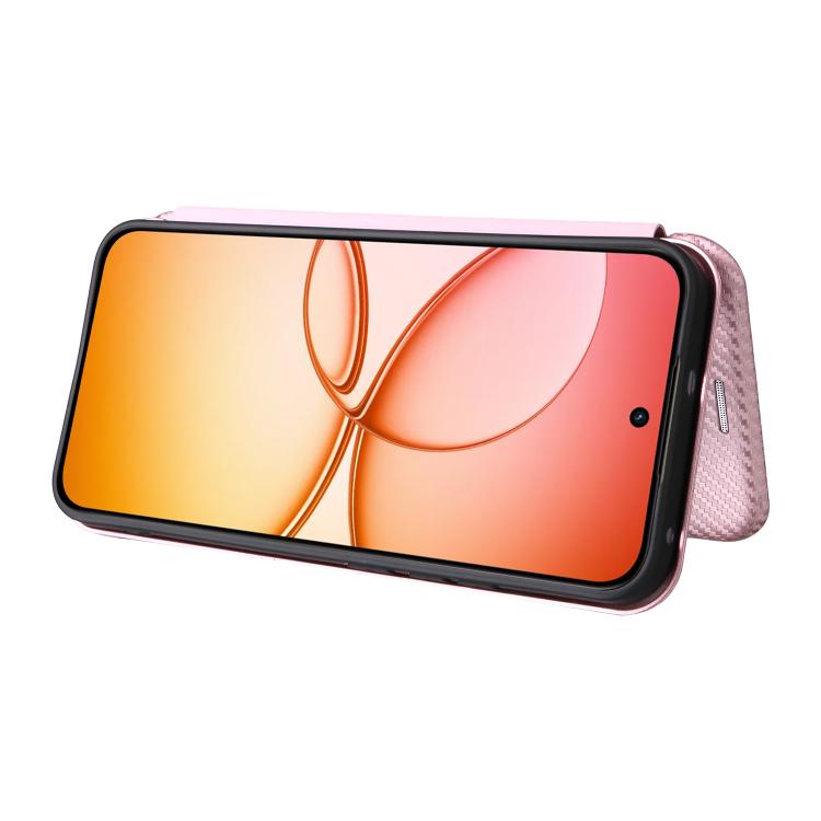 For Realme 15T 5G Carbon Fiber Texture Flip Leather Phone Case