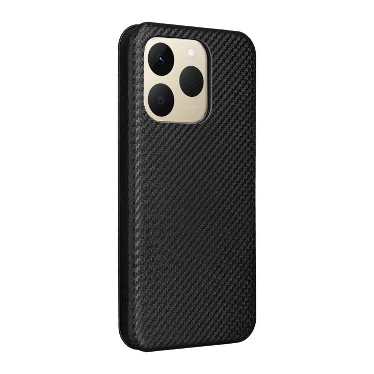 For Realme 15T 5G Carbon Fiber Texture Flip Leather Phone Case