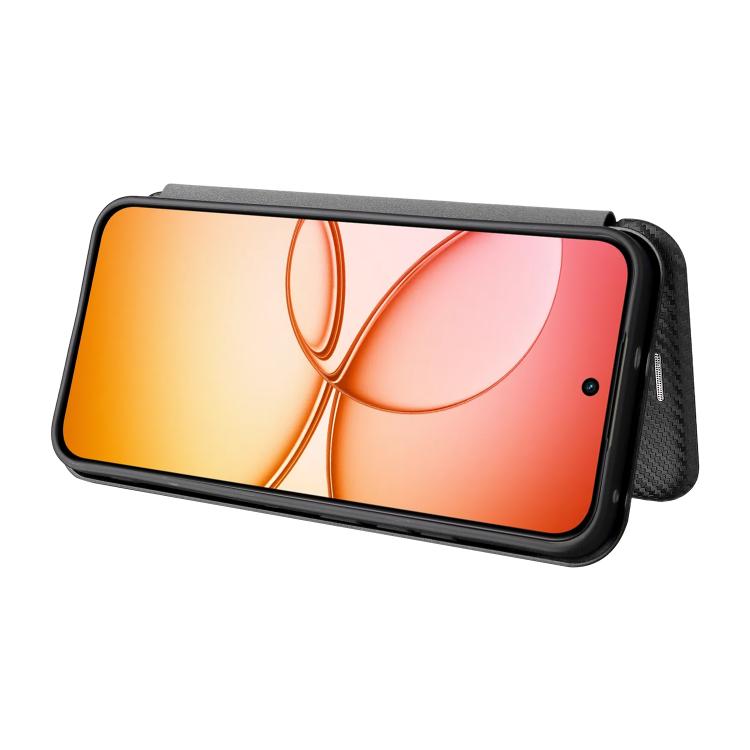 For Realme 15T 5G Carbon Fiber Texture Flip Leather Phone Case